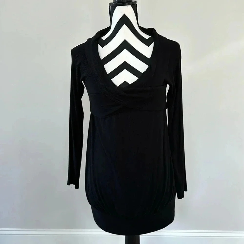 Cherish Black Long‎ Sleeve Top Sz LG